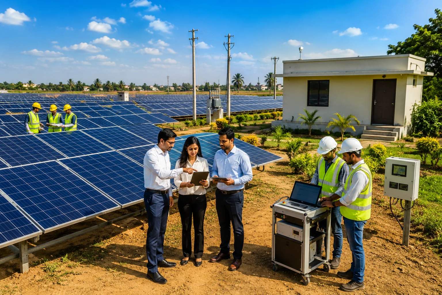 Utility-scale solar farm under ANIBA Solar Doctor AMC